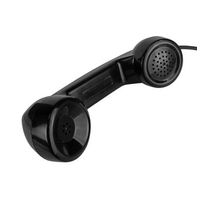 China Anti Destructive Black Telephone Handset Microphone With PC / ABS Material for sale