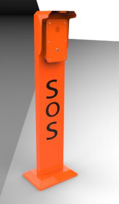China Anti Vandal Hands Free SOS Emergency Phone Post For Parking Lots / Public Square for sale
