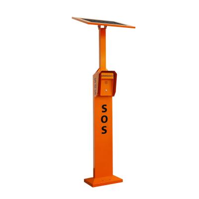 China Pole Mounting Vandal Resistant Highway Call Box With Solar Panel Powered for sale