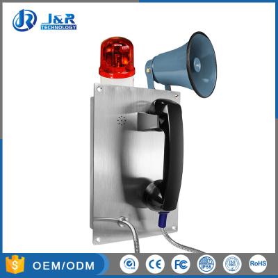 China Durable Stainless Steel Corded Wall Phone With Broadcasting Loud Speaker for sale