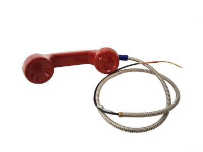 Chine Combiné rocailleux rouge de pièces de rechange industrielles de téléphone avec la corde blindée à vendre