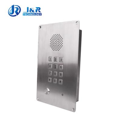 China Flush mounted steel telephone with fully keypad for elevator , clean room for sale