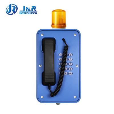 China Durable Industrial Weatherproof Telephone With Flashing Light And Stretched Cable for sale