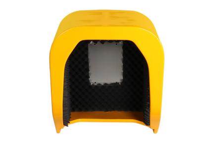 China Soundproof Telephone Hood Acoustic Phone Booth Public Call Box In Yellow Color for sale