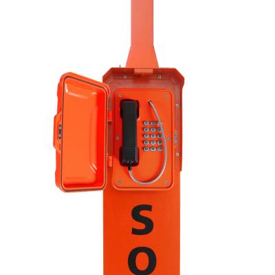 China Torre do telefone da emergência da montagem da coluna, telefone da emergência da estrada SOS com painel solar à venda