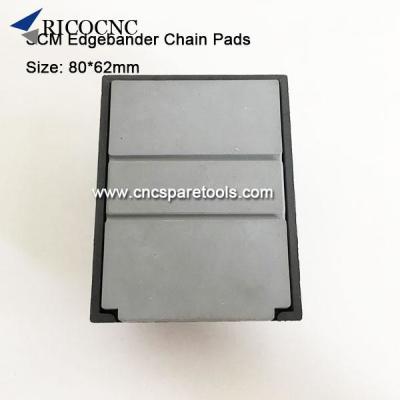 China Woodworkimg edgebanding machine parts 80x62mm Track Pads Conveyor Chain Pads manufacturer for SCM Edgebander machine for sale