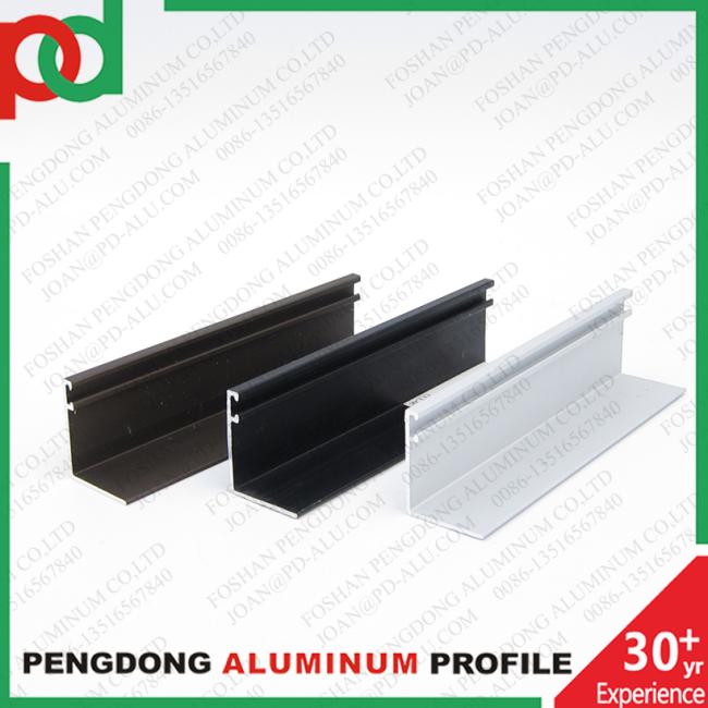 Aluminum profile for sliding door track