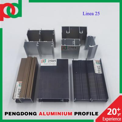 China Powder Coated 5.8 Meter Length T5 Aluminium Profiles For Windows And Doors for sale
