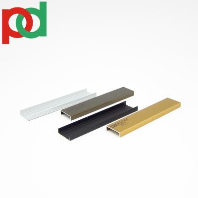 China High Grade Flat Aluminum Profiles For Furniture Of Jalador Of Wardrobe Grade 6000 Series Made In To South America Melamine for sale