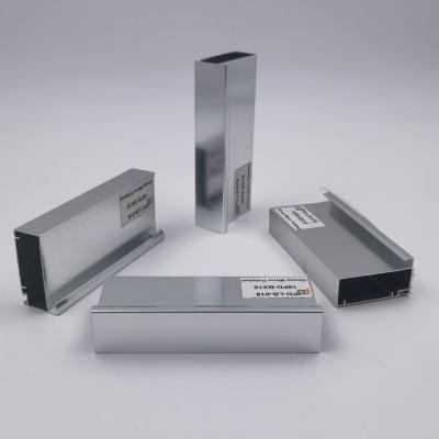 China T5 6063 Aluminium Kitchen Cabinet Profile Bright Silver Polishing for sale