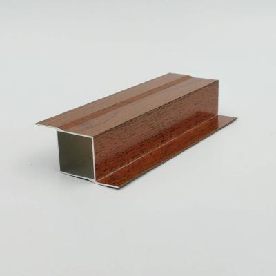 China 5.8M 5.85M 6M Wood Finish Aluminium Profile für Küchenschrank zu verkaufen