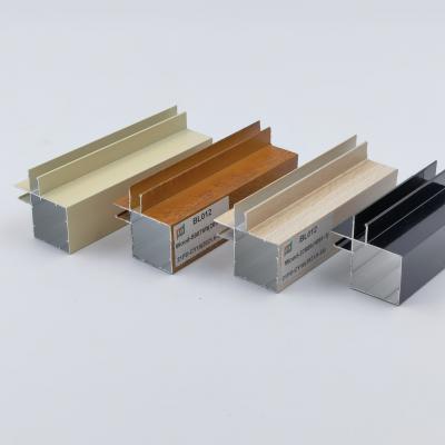 China Wood Grain  10mm Aluminium Kitchen Profiles For Decorations for sale