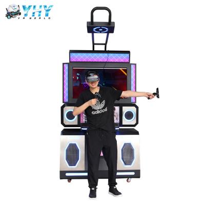 China Touch Screen 9D VR Simulator Motion Dance Arcade Virtual Reality Machine for sale