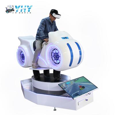 중국 White Motor Bike Simulator Arcade Game Machine 9D VR Motorcycle Simulator 판매용