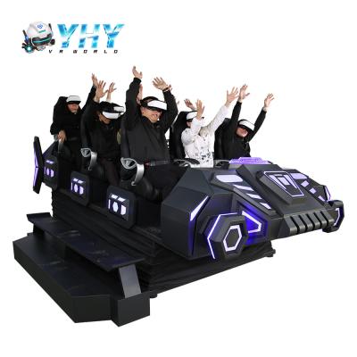 China Theater 9 Seats 9D VR Simulator 360 Degree Movie Cinema Virtual Roller Coaster Simulator for sale