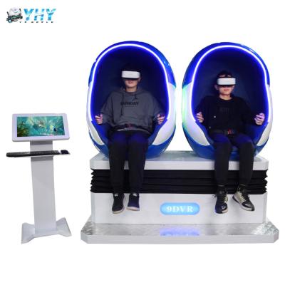 China Full Motion 2 Seats 9D VR Egg Chair Cinema Movies Shooting Games Simulator for sale
