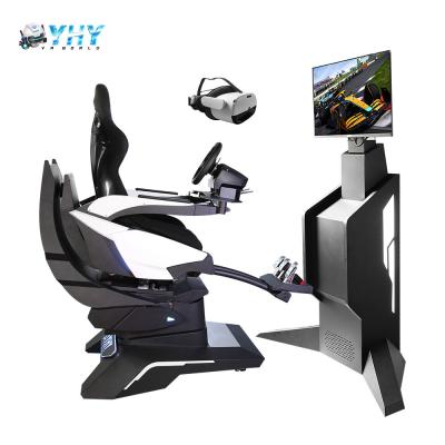 China 220V 9D VR Racing Simulator Aluminum Alloy Steering Wheel Driving Arcade Game Machine for sale