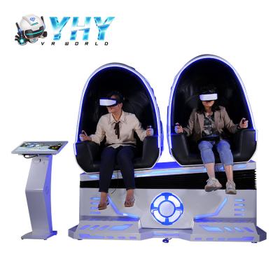 China Amusement 9D Virtual Reality Egg Chair 3 DOF Two Player Simulator With Back Poke for sale