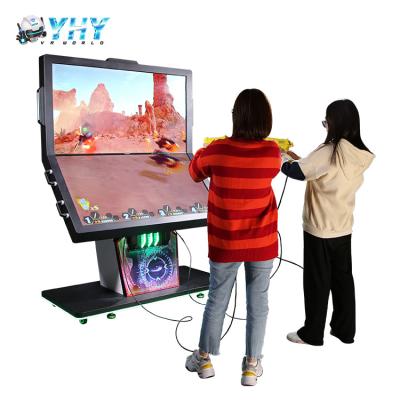 China 800w VR Racing Simulator 55 Inches Double Screen Shooting Arcade Game for sale