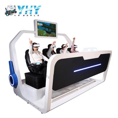 中国 4 Seats Interactive VR Shooting Simulator Chair Machine 9D Movie Theater VR Project 販売のため