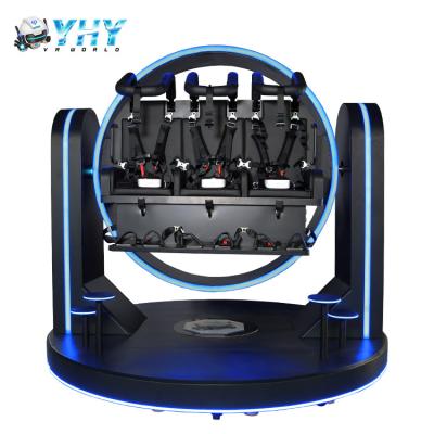 China 3 Seats Roller Coaster VR 360 Simulator 9D Virtual Reaity Game Machine for sale
