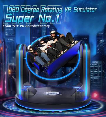 Κίνα Έξοχος προσομοιωτής περιστροφής βαθμού εξοπλισμού VR1080 εικονικής πραγματικότητας μηχανών 9d ρόλερ κόστερ YHY προς πώληση