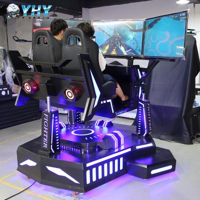 China 3KW 2 Players VR Game Machine 3DOF 3 Screen VR Racing Car for sale
