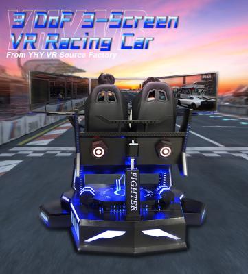 China Full Motion 3 DOF 3 Screen Virtual Reality Driving Simulator For Water Park for sale