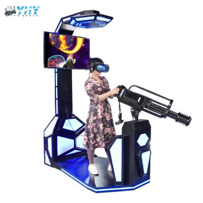 China 1000w 9D VR Simulator Virtual Reality Simulator Gatling Game Machine 42inch Screen for sale