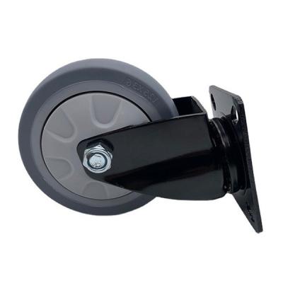 China Thermoplastic Rubber Quiet Swivel 5 Inch Caster Wheels Anti Slip for sale