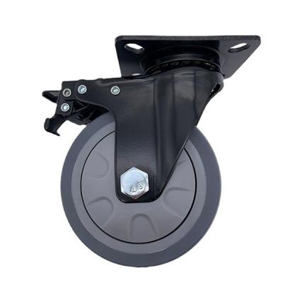 China 75MM Swivel Thermoplastic Rubber Caster Wheels For Industrial Casters for sale