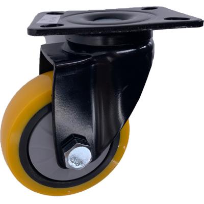 China 3 Inch Industrial Caster Wheels TPE Elastic Rubber Wheel with Top Plate for sale