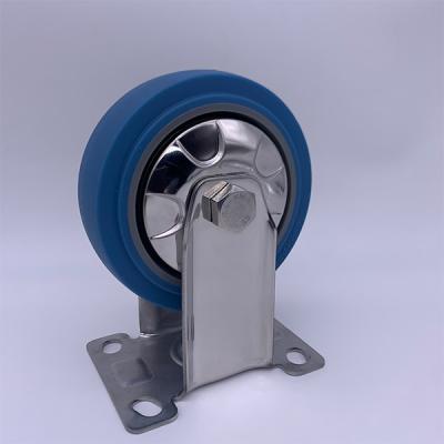 China Thermoplastic Rubber Rigid Plate Caster Wheels 4 Inch for sale
