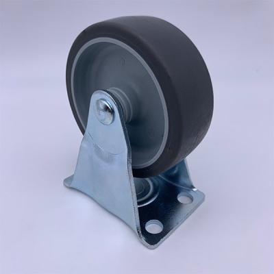China Plain Bearing Gray Rubber Rigid Caster Wheels for Furniture 2.5 Inch 65mm for sale
