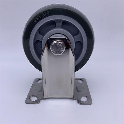 Chine Roulette rigide de plat de bande de roulement d'unité centrale de fourchette d'acier inoxydable 3 pouces à vendre