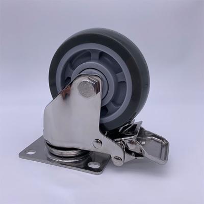 China Lockable Brake SS Caster Wheel 4 Inch For Corrosive Environment for sale
