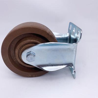China High Temp Oven Phenolic Caster Wheels 125mm Rigid Plate for sale