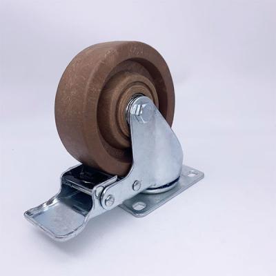 China High Temp Bakery Rack Wheels 100mm Lockable 300℃ for sale