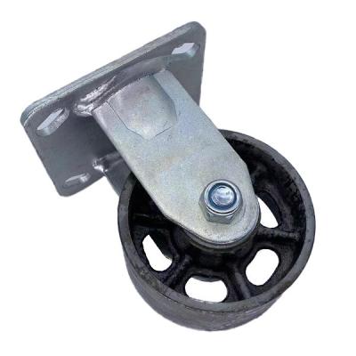 China Rigid Cast Iron Castor Wheels High Temperature Casters 125MM for sale
