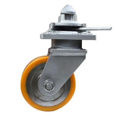 China 8 Inch PU Shipping Container Castors Swivel Wheel Casters for sale