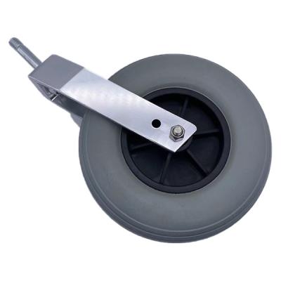 China Polyurethane Foam Wheelchair Front Castor Wheel For Medical Equipment for sale