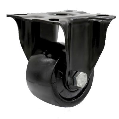 China 3 Inch Heavy Loading Black Electro Plated Rigid Nylon Casters Wheel for sale