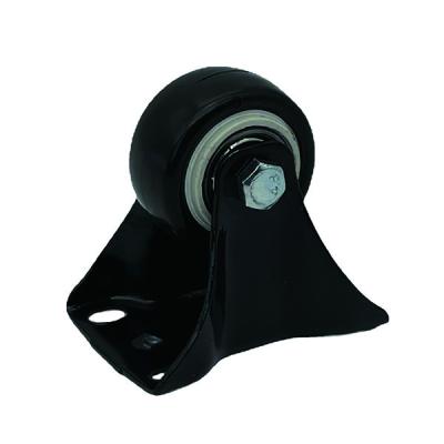 China 1.5 Inch Rigid Plate Caster Wheels Polyurethane 50kg Load for sale
