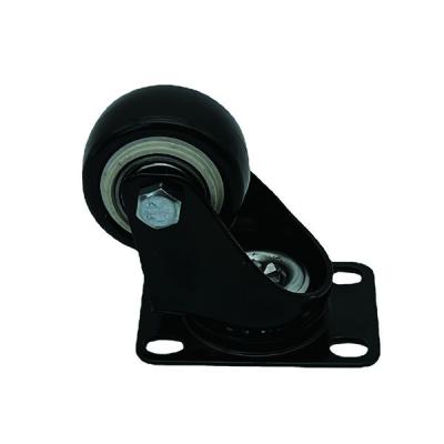 China Polyurethane Swivel Plate Caster Wheels No Noise 1.5 Inch for sale