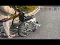 Light Foldable With Handbrake Wheelchair PU Solid Tire Manual Wheelchair