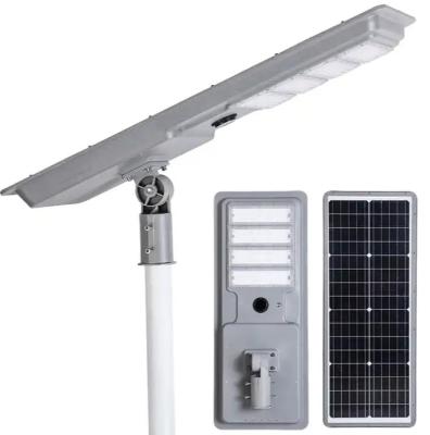 China 50W 80W 100W 8m Solar Street Light System Dusk To Dawn Integrated Led Solar Lights for sale