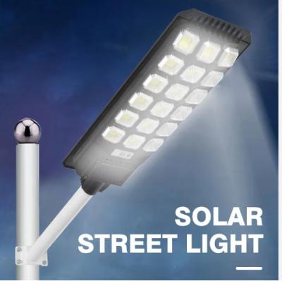 China ABS Plastic High Power Solar Street Light  Integrated Outdoor Ip67 All In One Led road lamp With Pole for sale