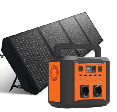 China Portable Smart Power Station 300w Mini Solar Generator With Solar Panel Led Light For Emergency Power Energy Back Up for sale