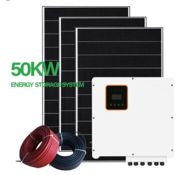 China Sistema Solar Completo 10Kw 20KW 30KW 50kw Painéis Solares Sistema de armazenamento de energia solar Sistema doméstico de energia solar à venda