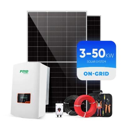 China Shingled Three Phase Solar Power Energy System 10Kw 15Kw 20 Kw 10 Kw On Grid Tied Solar System Complete for sale